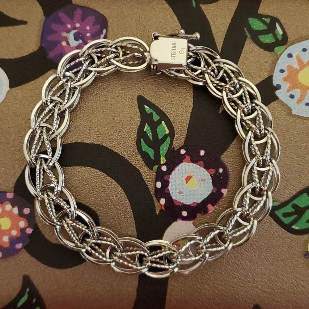 💚 Vintage Fancy silver bracelet - Picture 2 of 10